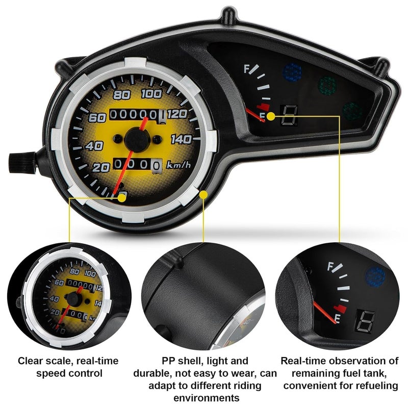 psler Speedometer for Hawk 250 - Motorcycle Speedometer Motorcycle Tachometer Dirt Bike Odometer Fuel Gauge for Hawk 250 Hawk 250CC,1 PCS - Image 4